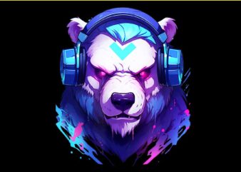 Bear With Headphones PNG