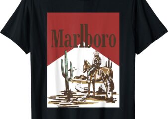Vintage Marlboro Cowboy Wild West Cowboy Rodeo Country Music T-Shirt