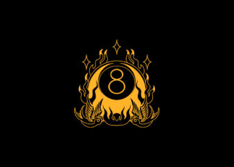 eight ball line art