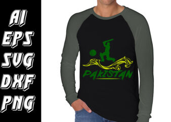 Pakistan, World cup cricket t shirt illustration