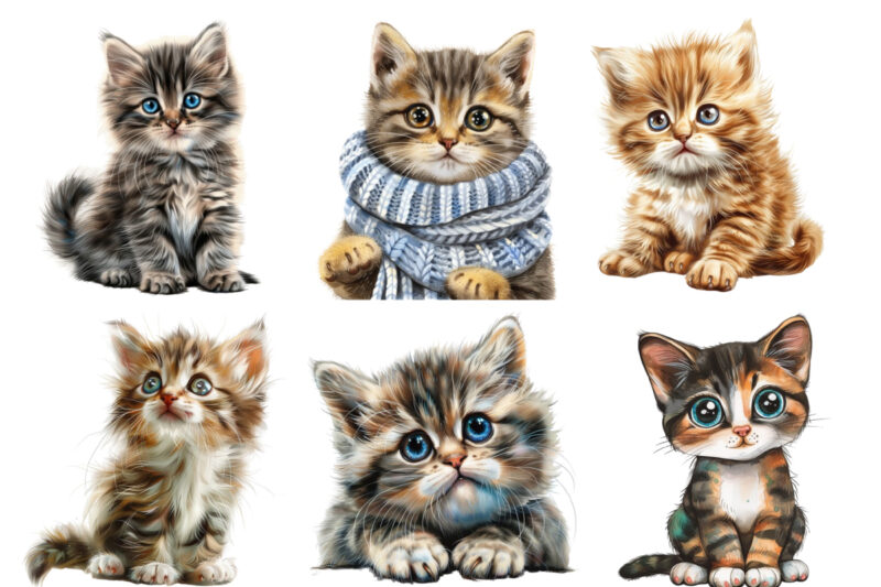 cute little cat clipart