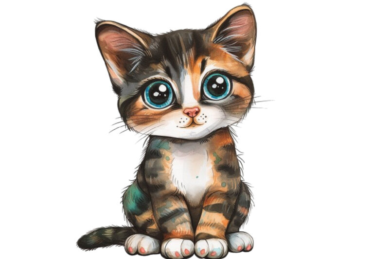 cute little cat clipart