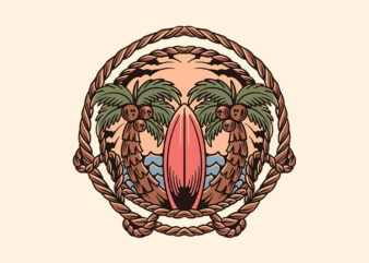 summer palm t shirt template vector