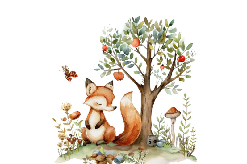 watercolor Woodland Animal clipart