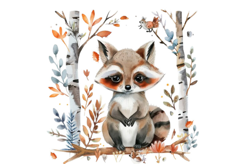 watercolor Woodland Animal clipart