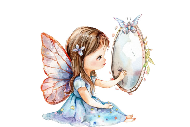 watercolor little Fairy clipart