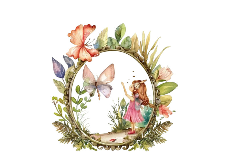watercolor little Fairy clipart