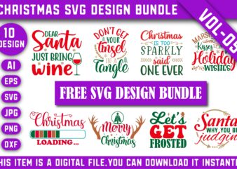 Christmas SVG bundle, Merry Christmas cut files bundle, Christmas Cricut cut files, Christmas t-shirt bundle, Christmas shirt design bundle