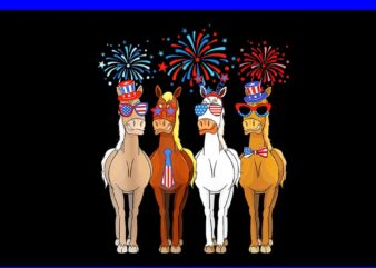 Horse 4th Of July USA Patriotic PNG, Horse Flag USA PNG