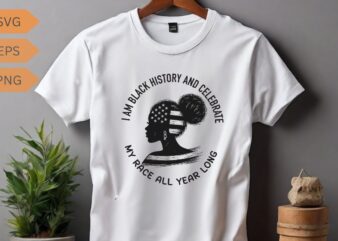 I am black history and celebrate my race all year long dependence day, black pride freeish design featuring, american african