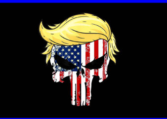 Trump Hair President Skull Take America Back Merica PNG, Hair Trump PNG