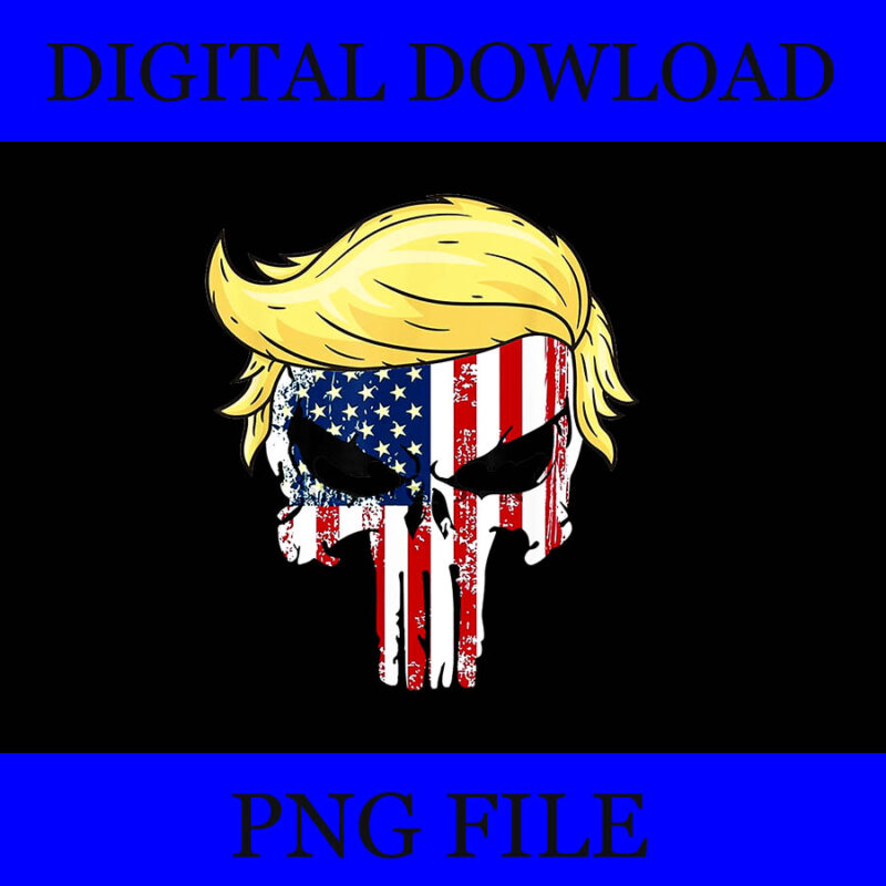 Trump Hair President Skull Take America Back Merica PNG, Hair Trump PNG