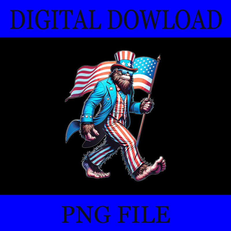 Bundle 4th Of July PNG, Bigfoot 4th Of July PNG, Eagle 4th Of July PNG