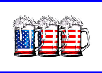 Beer 4th Of July PNG, Beer American Flag Drinking PNG