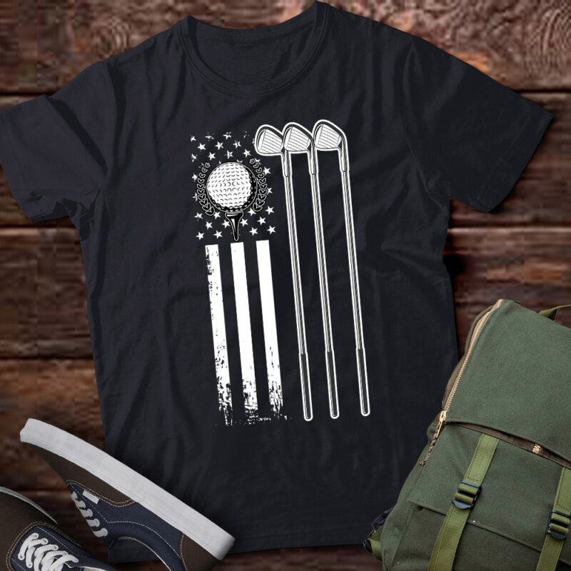 American Flag Golf Pool Player Golf Lover T-Shirt ltsp