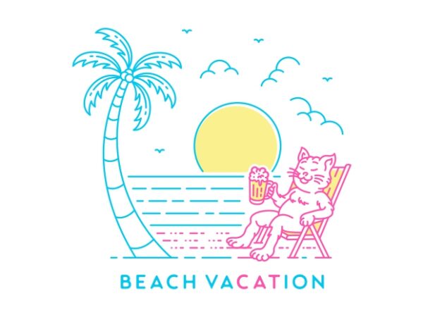 Beach vacation 2 t shirt template