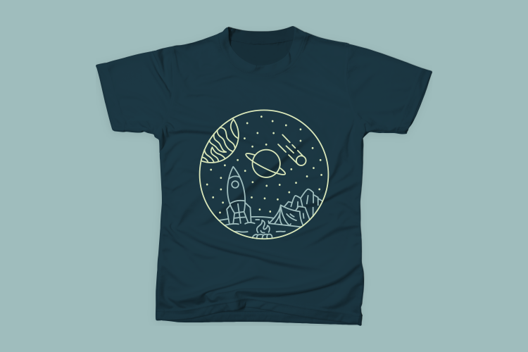 Aliens Camping on Outer Space Planet