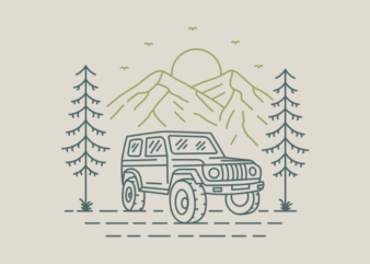 4×4 Offroad Adventure in the Forest with Mountain Background