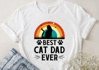 Best Cat Dad Ever T-Shirt Design