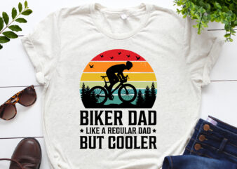 Biker Dad Like a Regular Dad But Cooler T-Shirt Design