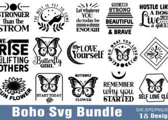 Boho T-shirt Bundle Boho Svg Bundle