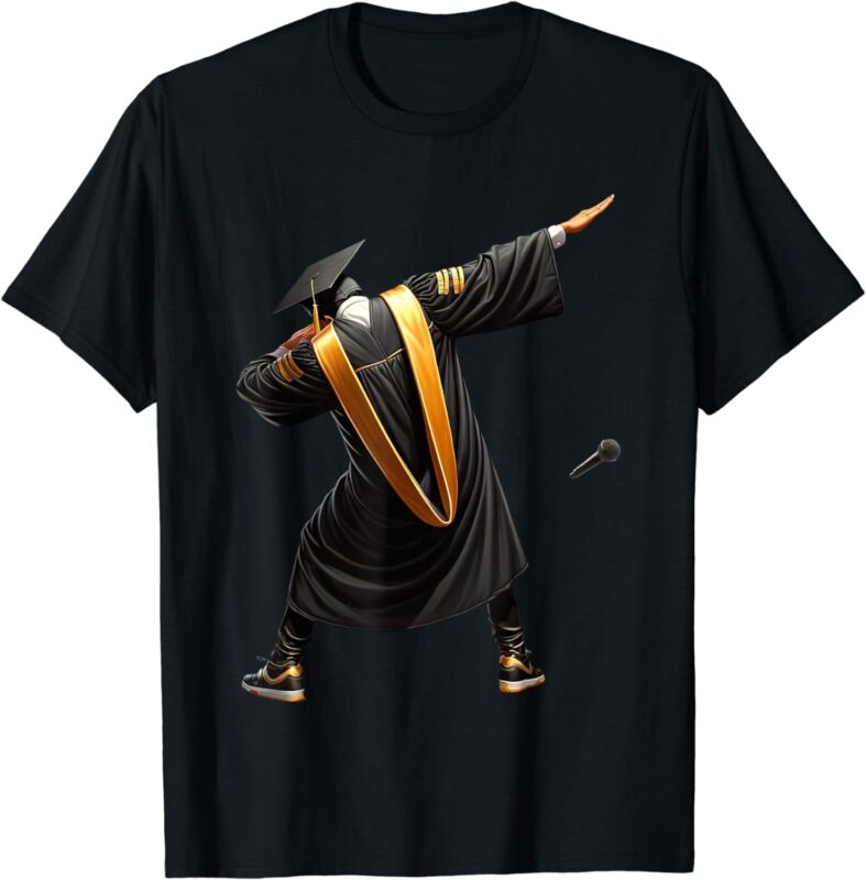 Dabbing Graduation Class Of 2024 Gift Men Funny Graduation T-Shirt