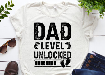 Dad Level Unlocked T-Shirt Design