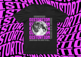 Distortion | Creative T-Shirt Design For Sale | Very Easy TO Print | All Files