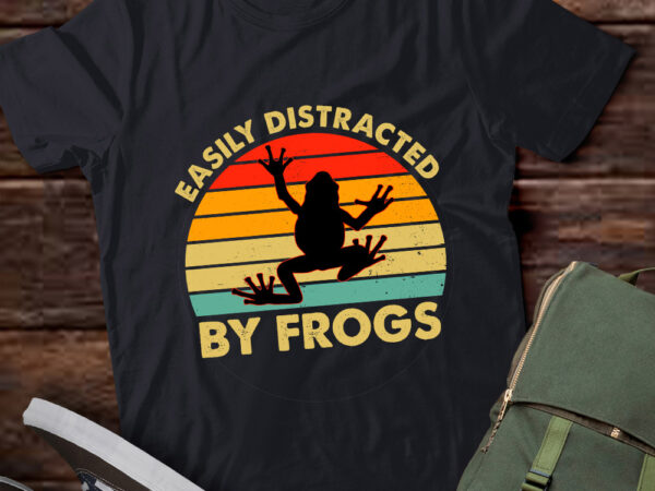 Easily distracted by frogs cute frog retro vintage frog lts-d vector clipart