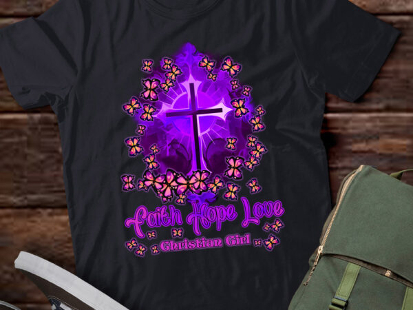 Jesus cross and butterfly, faith hope love, christian girl ltsd vector clipart