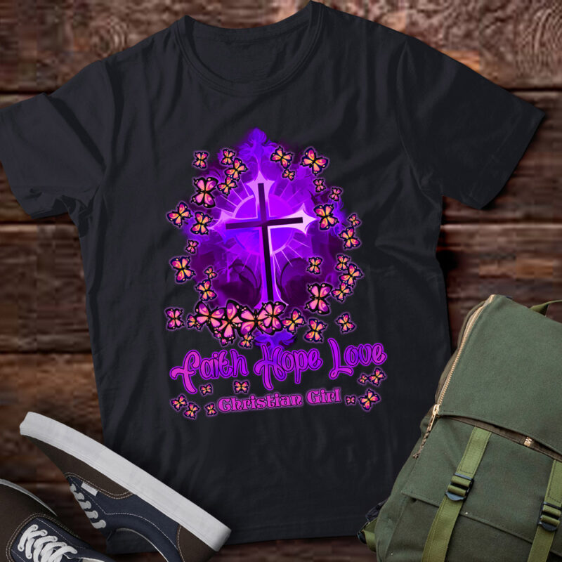 Jesus Cross and butterfly, Faith Hope love, Christian girl LTSD