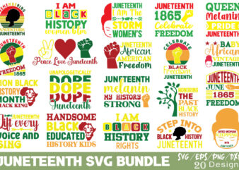 Juneteenth T-shirt Bundle Juneteenth SVG Bundle