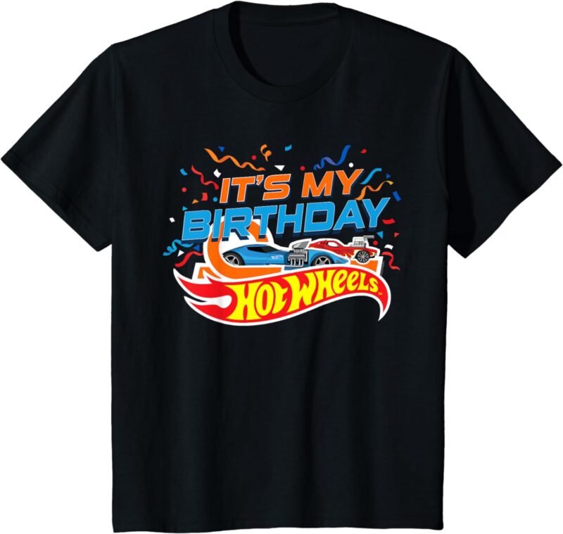 Kids Hot Wheels It’s My Birthday Confetti T-Shirt