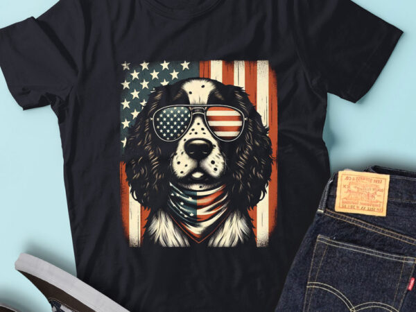 Lt120 english springer spaniels dogs t shirt gift usa flag Lt120 english springer spaniels dogs t shirt gift usa flag