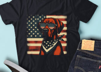 LT136 Newfoundland Dog With USA Flag Patriotic Dog Lover