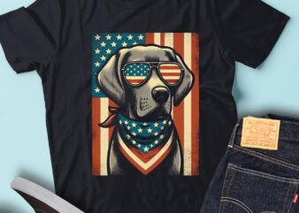 LT138 Weimaraner Dog With USA Flag Patriotic Dog Lover Gifts