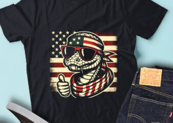 LT182 Funny Snake Gift USA Flag Reptiles Animal Lover