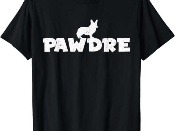 Men pawdre corgi dad cute fur dad fathers day dog father t-shirt