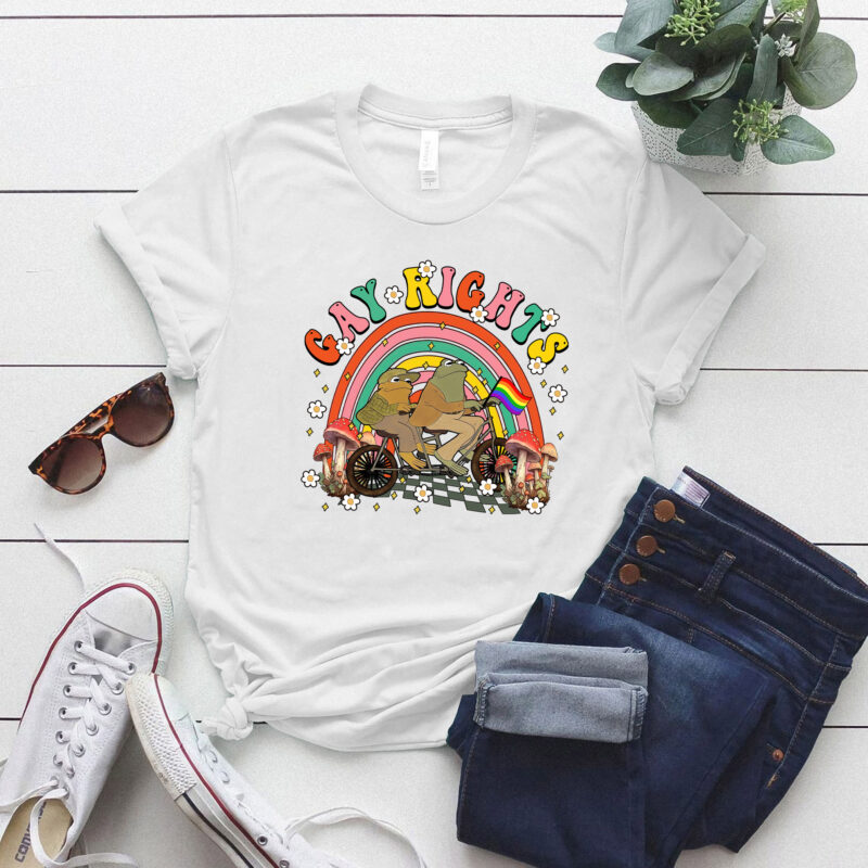 Retro Frog And Toad Pride Shirt,LGBTQ+ Tshirt,Gay Rights Shirt LTSD8