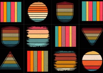 Retro Sunset Grunge T-Shirt Background