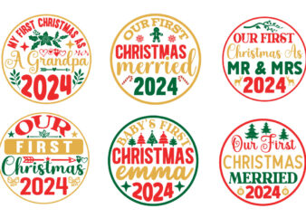 Our First Christmas Ornament T-shirt Bundle Our First Christmas Ornament Svg Bundle