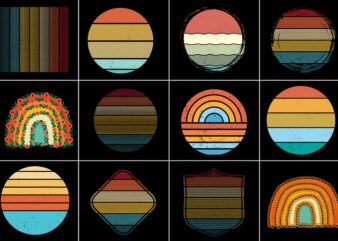 Sunset Retro Vintage Style Grunge Background