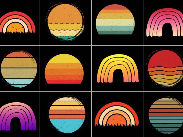 Sunset vintage style grunge background t shirt template vector Sunset vintage style grunge background t shirt template vector