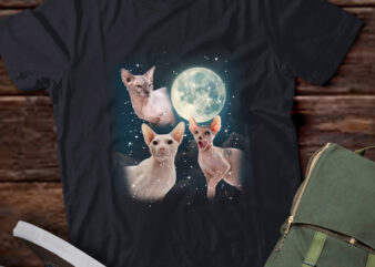 Three Sphynx Cat Vintage Graphic T-shirts, Retro Moon Sphynx Cat Tshirt, Sphynx Cat Lovers, Funny Sphynx Cat Tee, Sphynx Cat Gifts LTSD
