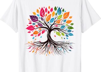 Tree Life Rainbow LGBT Cool Gay Pride Flag Ally T-Shirt