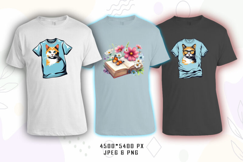 20 Trendy Mixed Niches T-shirt Design Illustration T-shirt Clipart Bundle Perfect for Stylish T-Shirt Design