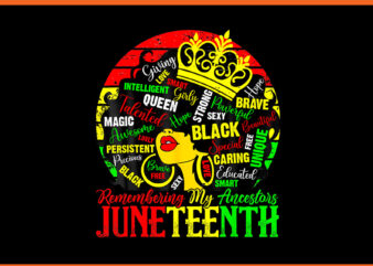 Remembering My Ancestors Juneteenth PNG, Juneteenth 1865 PNG