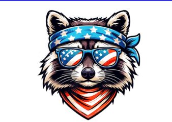 Raccoon 4Th Of July Independence Day PNG