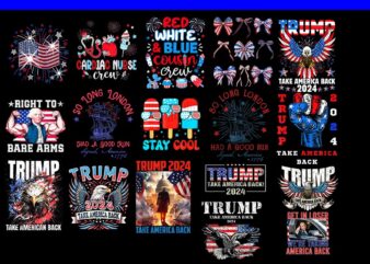 Bundle 4th Of July PNG, Trump Take America Back PNG