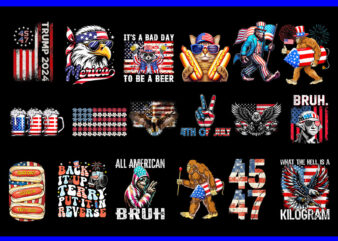 Bundle 4th Of July PNG, Bigfoot 4th Of July PNG, Eagle 4th Of July PNG
